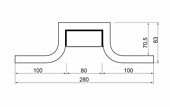 Декоративный Профиль ARL-SLOT-ROUND-80-250 (ГКЛ 12.5мм) (Arlight, -)