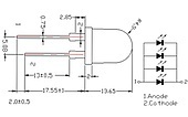 Светодиод ARL-10080UBC4-20 (Arlight, 10мм (круглый))