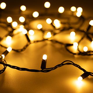 028209 Светодиодная гирлянда ARD-STRING-CLASSIC-10000-BLACK-100LED-MILK-STD Warm (230V, 7W) (Ardecoled, IP65)