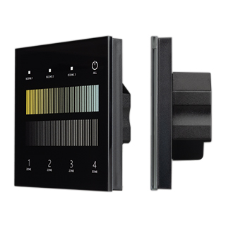 060792 INTELLIGENT ARLIGHT Сенсорная панель SMART-DALI-301-11-4G-3SC-DT8 Черная (230V, встраиваемая, 2.4G) (IARL, IP20 Пластик, 5 лет)