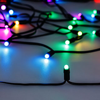 049490 Светодиодная гирлянда Нить Смарт ARD-MOOD-CLASSIC-5000-BLACK-26LED RGBY-SPI (230V, 7.5W, Tuya Wi-Fi) (Ardecoled, IP65)