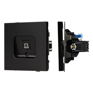 Механизм компьютерной розетки SCT-TENDO-MPC1-PL-BK (RJ-45, CAT6) (Arlight, -)