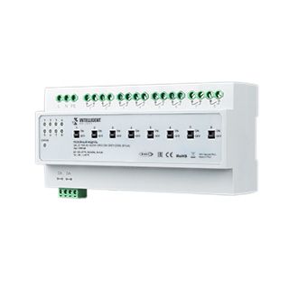 050548 INTELLIGENT ARLIGHT Релейный модуль DALI2-708-82-ADDR-DRO-DIN Grey (230V, 8x16A) (IARL, IP20 Пластик, 3 года)