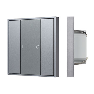 048181 INTELLIGENT ARLIGHT Кнопочная панель DALI-201-23-1G-DIM-DT6-IN Silver (BUS, Frame) (IARL, IP20 Металл, 3 года)