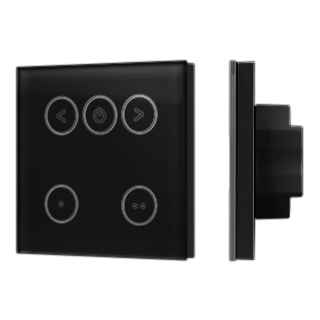 065261 INTELLIGENT ARLIGHT Сенсорная панель SMART-TRIAC-601-11 Черная (230V, 1.5A, TUYA Wi-Fi, 2.4G) (IARL, IP20 Пластик, 5 лет)