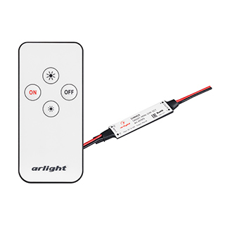 031593 Диммер SMART-MINI-DIM-SET (12-24V, 1x4A, ПДУ 4кн, IR) (Arlight, IP20 Пластик, 5 лет)