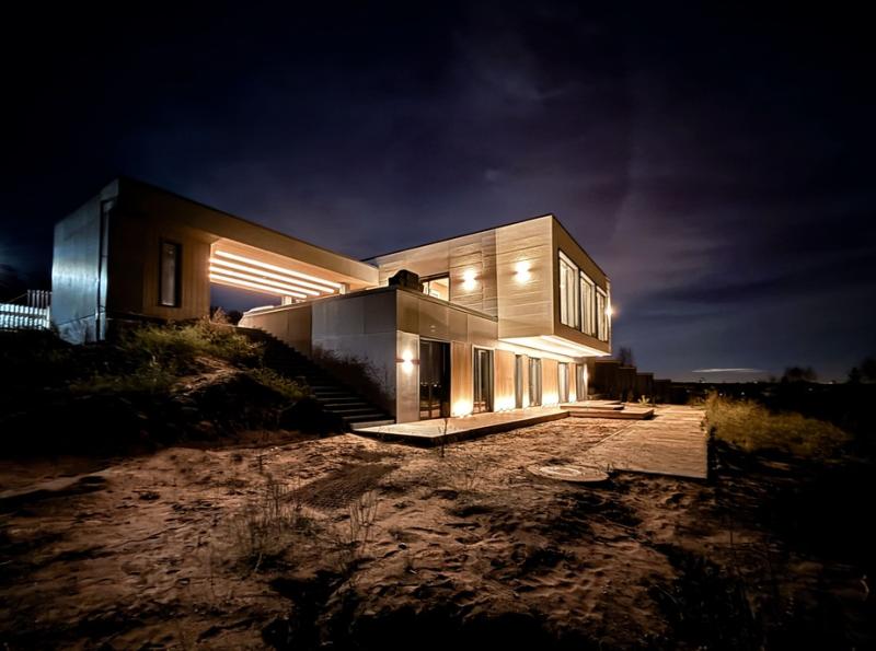 Проект фасадного освещения частного дома в поселке Николина Поляна