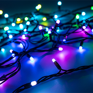 Светодиодная гирлянда ARD-STRING-PRO-10000-BLACK-100LED-MILK-LIVE RGB-DMX (24V, 10W) (Ardecoled, IP65)