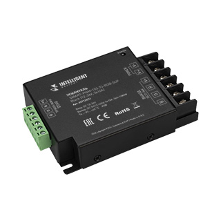 027125(1) INTELLIGENT ARLIGHT Усилитель SMART-PWM-103-73-RGB-SUF Black (12-36V, 3x10A) (IARL, IP20 Металл, 5 лет)