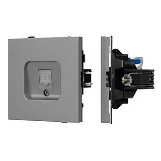 Механизм компьютерной розетки SCT-TENDO-MPC1-PL-GR (RJ-45, CAT6) (Arlight, -)