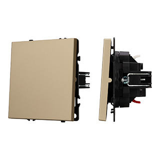 Механизм выключателя одноклавишный проходной SWT-NOBE-MKP1-SFPL-GD (230V, 10A) (Arlight, -)
