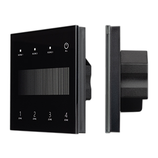 060789 INTELLIGENT ARLIGHT Сенсорная панель SMART-DALI-301-11-4G-3SC-DT6 Черная (230V, встраиваемая, 2.4G) (IARL, IP20 Пластик, 5 лет)