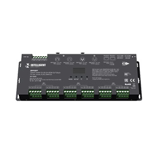INTELLIGENT ARLIGHT Декодер SMART-PWM-124-83-SH-RDM-SUF Black (12-24V, 24x4A, XLR3, DMX512) (Arlight, IP20 Металл, 5 лет)