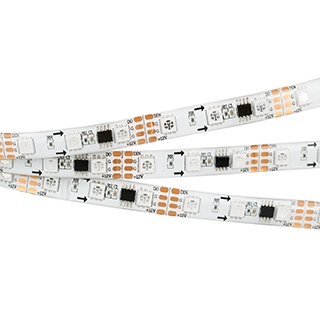 Лента SPI-5000SE-5060-60 12V Cx3 RGB-Auto (10mm, 13.2W/m, IP65) (Arlight, Закрытый, IP65)