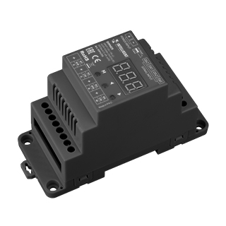 039147(1) INTELLIGENT ARLIGHT Диммер SMART-DALI-104-62-ADDR-RGBW-DT6/DT8-PD-DIN Black (12-48V, 4x5А) (IARL, IP20 Пластик, 5 лет)