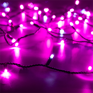 025807 Светодиодная гирлянда ARD-STRING-CLASSIC-10000-BLACK-100LED-FLASH PINK (230V, 7W) (Ardecoled, IP65)