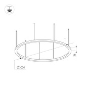 034077(2) Светильник SP-LINE-HANG-ARC-O3535-D3000-204W Day4000 (WHITE, 230V) (Arlight, Металл)