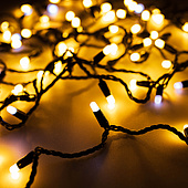 031208 Светодиодная гирлянда ARD-STRING-CLASSIC-10000-BLACK-100LED-MILK-FLASH Warm (230V, 7W) (Ardecoled, IP65)