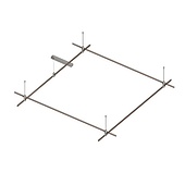 050210 Основание ART-APRIORI-QUADRAT-ROD-400-2000x2000 (TN) (Arlight, IP20 Металл, 3 года)