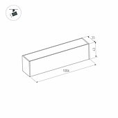 Светильник MAG-FLAT-45-L1005-30W Warm3000 (BK, 100 deg, 24V) (Arlight, IP20 Металл, 5 лет)