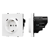 Механизм розетки с USB зарядкой SCT-NOBE-MUCC-SFPL-WH (230V, 16A) (Arlight, -)