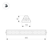 Светильник SP-LAGERN-L885-150W Day4000 (WH, 60х110 deg, 230V) (Arlight, IP65 Металл, 5 лет)