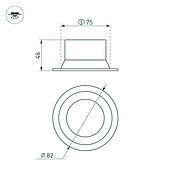 Светильник MS-BREEZE-BUILT-R82-9W Warm3000 (WH, 85 deg, 230V) (Arlight, IP20 Металл, 3 года)