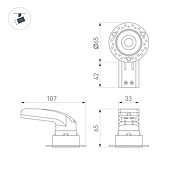 Светильник MS-RIALTO-TRIMLESS-R40-9W Day4000 (WH, 36deg, 230V) (Arlight, IP20 Металл, 5 лет)