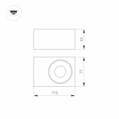 Корпус PLURIO-BASE-SURFACE-S112x79 (BK, 1-2, 200mA) (Arlight, IP20 Металл, 3 года)