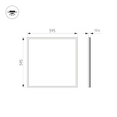 Панель IM-EMERGENCY-3H-S600x600-40W Warm3000 (WH, 120 deg, 230V) (Arlight, IP40 Металл, 2 года)
