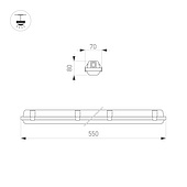 Светильник ALT-DALLAS-L550-20W Day4000-MIX (WH, 120 deg, 230V) (Arlight, IP66 Пластик, 5 лет)