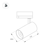 Светильник LGD-SPOT-2TR-R45-7W Day4000 (BR, 24 deg, 230V) (Arlight, IP20 Металл, 3 года)