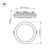 Светодиодная панель LTD-135SOL-20W Day White (Arlight, IP44 Пластик, 3 года)