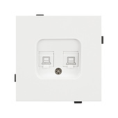 Механизм компьютерной розетки двойной SCT-TENDO-MPC2-SFPL-WH (RJ-45, CAT6) (Arlight, -)