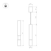 Светильник SP-ARTEMIS-HANG-P-R60-15W Warm3300-MIX (WH, 8-80 deg, 230V, TRIAC) (Arlight, IP20 Металл, 5 лет)