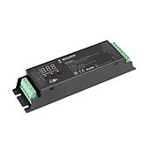 INTELLIGENT ARLIGHT Декодер SMART-DMX512-305-63-RDM-SUF Black (12-48V, 5x4A, Terminal) (IARL, IP20 Металл, 5 лет)