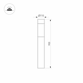 Светильник LGD-STEM-BOLL-H900-10W Warm3000 (GR, 185 deg, 230V) (Arlight, IP65 Металл, 3 года)