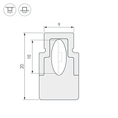 Профиль WPH-FLEX-STR-Н20-10m White (Arlight, Пластик)