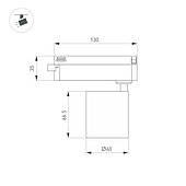 Светильник LGD-DYKE-2TR-R60-8W Day4000 (WH, 50 deg, 230V) (Arlight, IP20 Металл, 5 лет)