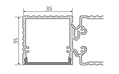 Профиль с экраном ALU-BASE-PW35S-2000 ANOD+CLEAR-P (Arlight, Металл)