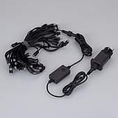 049490 Светодиодная гирлянда Нить Смарт ARD-MOOD-CLASSIC-5000-BLACK-26LED RGBY-SPI (230V, 7.5W, Tuya Wi-Fi) (Ardecoled, IP65)