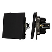 Механизм выключателя одноклавишный проходной SWT-TENDO-MKP1-SFPL-BK (230V, 10A) (Arlight, -)