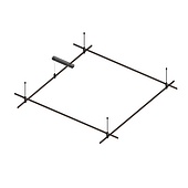 048523 Основание ART-APRIORI-QUADRAT-ROD-400-2000x2000 (BK) (Arlight, IP20 Металл, 3 года)