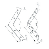 Соединитель профиля LINE-6070-L135 Set (Arlight, Металл)