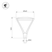 Светильник ALT-OSARIS-50W Warm3000 (BK, 145х60 deg, 230V) (Arlight, IP65 Металл, 5 лет)