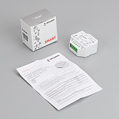 035308 INTELLIGENT ARLIGHT Релейный модуль SMART-SWITCH-701-72-PS-IN (230V, 1x1.5A, ZB, 2.4G) (IARL, Пластик)