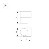 Светильник SP-SPICY-WALL-S115x72-6W Warm3000 (GD, 40 deg) (Arlight, IP20 Металл, 3 года)