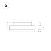 Светильник MAG-ORIENT-FLAT-L235-8W Day4000 (WH, 80 deg, 48V) (Arlight, IP20 Металл, 5 лет)