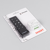036190 INTELLIGENT ARLIGHT Диммер SMART-SET-TRIAC-601-72-DIM-PD-IN Black (230V, 1x1.5A, ПДУ 10кн, 2.4G) (IARL, IP20 Пластик, 5 лет)