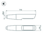 052480 Светильник OXOR-NOXT-EMP-718x100-50W Day4000 (BK, 120 deg, 230V) IP65 (Arlight, -)